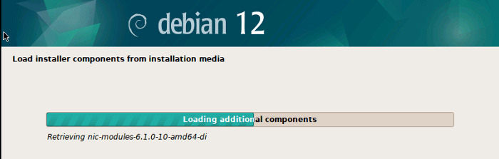 Loading installer from installation media