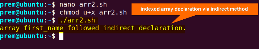 indirect indexed array declaration in Bash and create initialize.