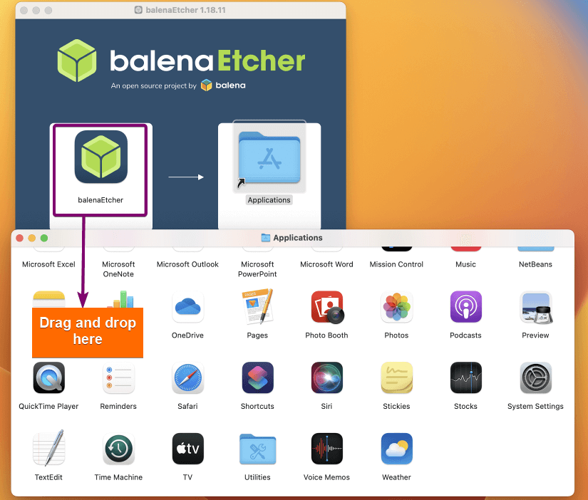 Installing Etcher on MacOS