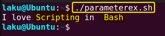 Parameter expansion in a Bash script