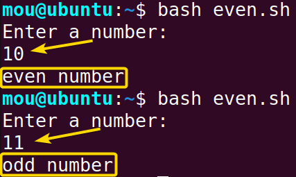 checking if a number is even or odd