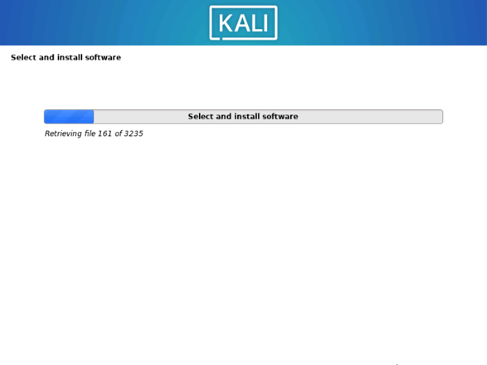 Installing the selected softwares.