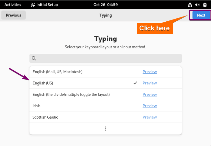 Keyboard layout