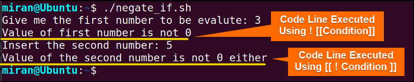 Negate the IF condition in a Bash Script Using the ! (NOT) Operator