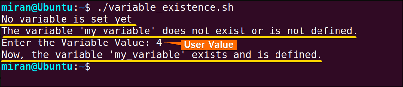  Using Unary Operator to Check the Variable Existence