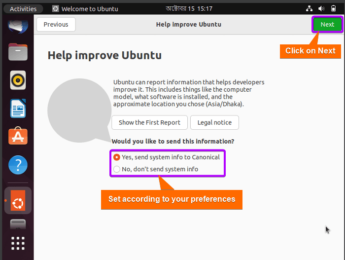 share data with canonical to improve ubuntu