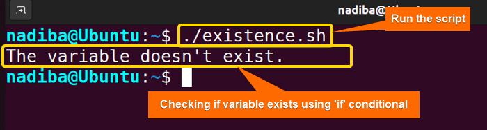 Checking if variable exists using 'if' conditional to prevent unbound variable error