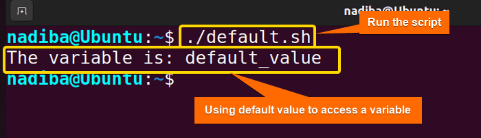 Using default value to access a variable to prevent unbound variable error