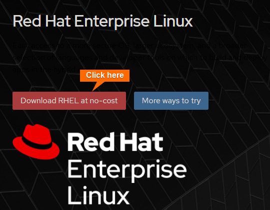 Download the ISO file of RHEL