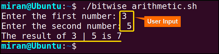 Bitwise OR Operator in Arithmetic Expansion