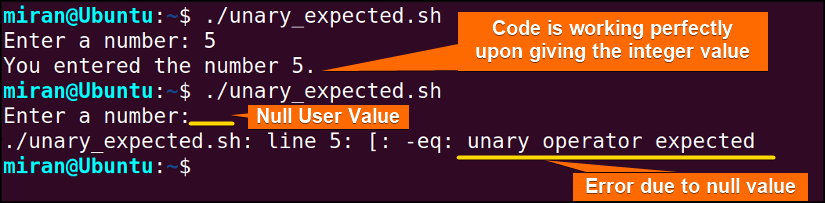 What Causes the Unary Operator Expected Error in Bash Scripting