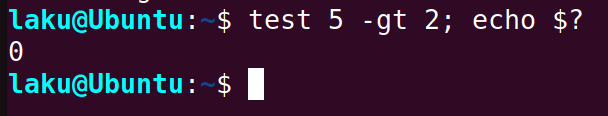 test command for evaluating arithmetic condition in Bash