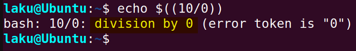 Division by zero issue in Bash