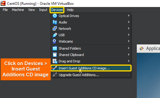 insert virtualbox guest additions cd image
