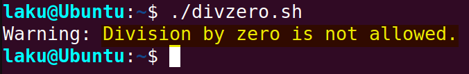 Checking division by zero using if block