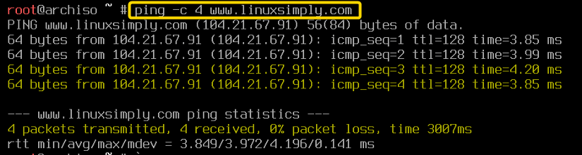 Check the system's network connectivity using "ping " command.