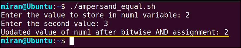 Bash Bitwise AND Operation Using ‘&=’ Syntax