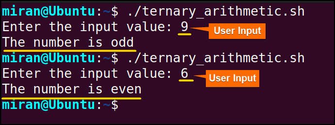 Ternary Operator in Arithmetic Evaluation