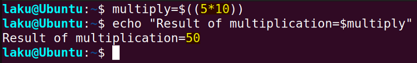Multiplication operator in Bash