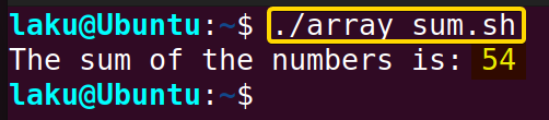 expr command to sum up array element in Bash