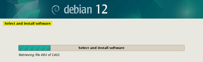 installing the selected software