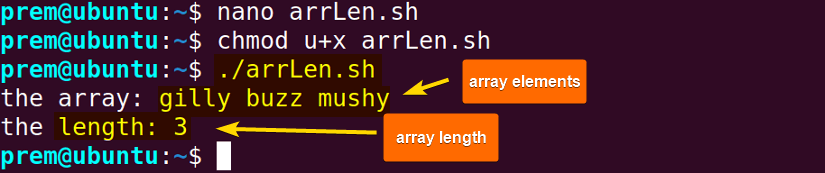 print bash index array length