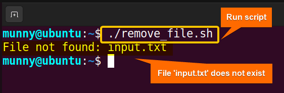 Remove a file if it exists