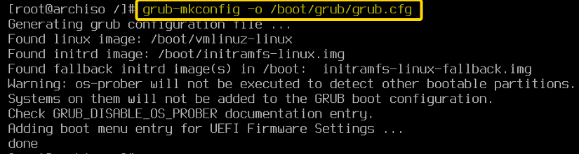 Generate GRGUB configuration file.