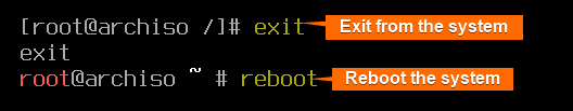 First exit and then Reboot.