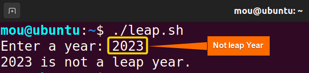 checking if a year is leap year using else if statement