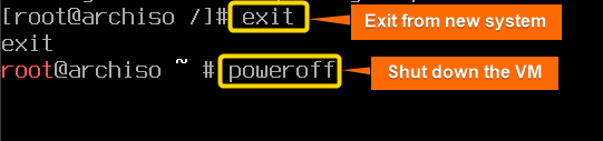 exit and shutdown system