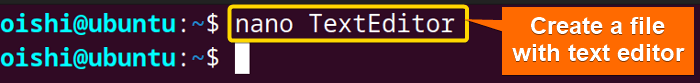 Create text editor file with bash operator