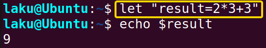 let command for math in Bash