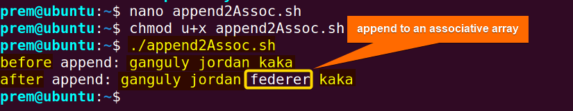 append new elements to associative array in bash