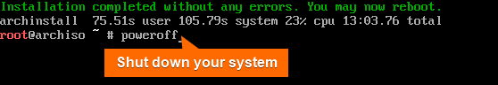 shut down your system
