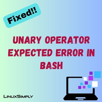 unary operator expected bash