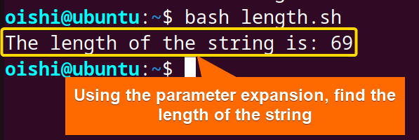 Count length of a string using parameter expansion in bash