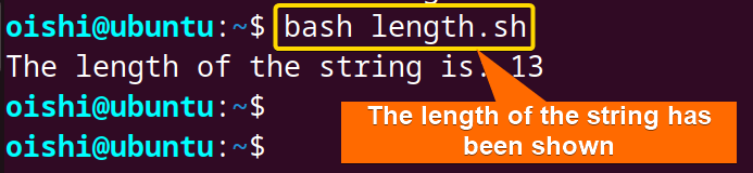 Count the length of a string in bash