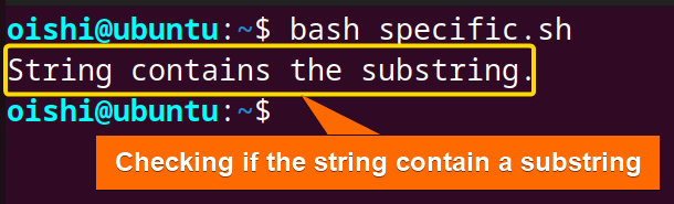 Checking substring in bash