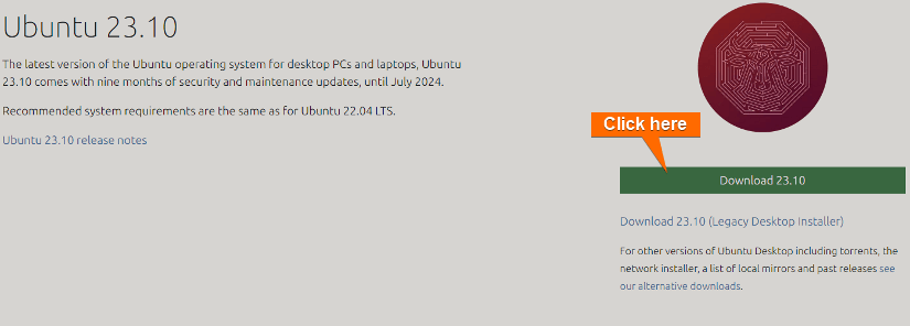 Download the Ubuntu iso.