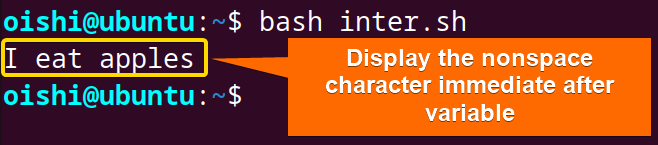 Interpolation of bash string