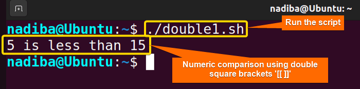 Numeric comparison using double square brackets '[[ ]]' in Bash 'if' statement