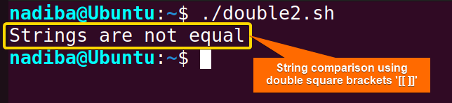 String comparison using double square brackets '[[ ]]' in Bash 'if' statement