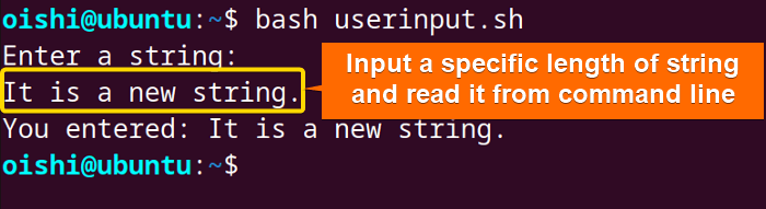 Read string from user