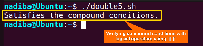 Verifying compound conditions with logical operators using '[[ ]]' in Bash