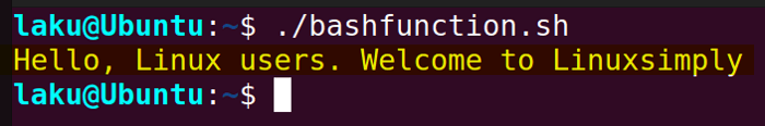 A simple Bash function