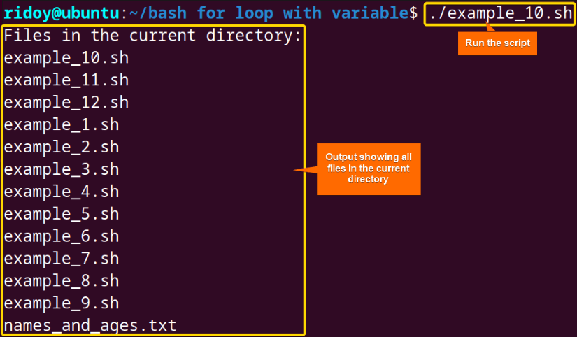 list All Files in a Directory