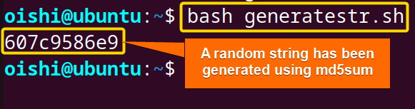 Generate a random string in bash 