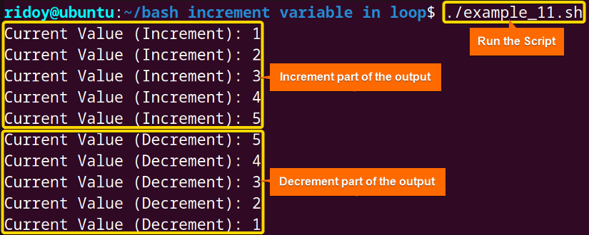 “while” Loop with Increment and Decrement
