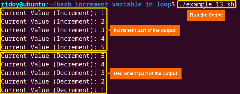 Until Loop with Increment and Decrement